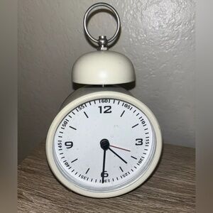 Classical Old Fashioned Alarm Clock Color Cream Without Box